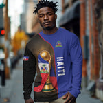 Personalized Afro Haiti Football 2026 Long Sleeve Shirt Trophy Flag Pride Art
