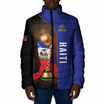 Personalized Afro Haiti Football 2026 Padded Jacket Trophy Flag Pride Art
