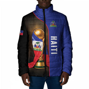 Personalized Afro Haiti Football 2026 Padded Jacket Trophy Flag Pride Art
