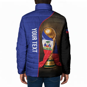 Personalized Afro Haiti Football 2026 Padded Jacket Trophy Flag Pride Art