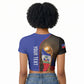 Personalized Afro Haiti Football 2026 Raglan Cropped T shirt Trophy Flag Pride Art