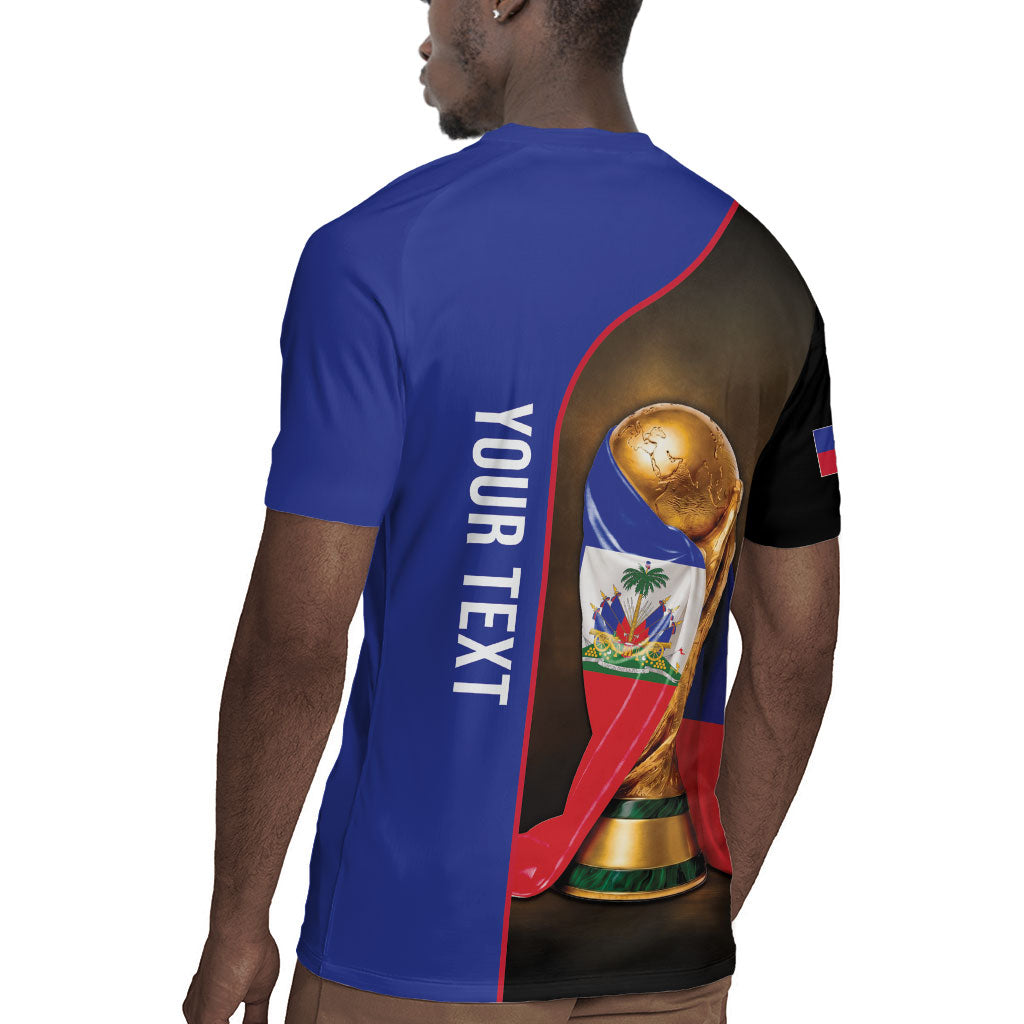 Personalized Afro Haiti Football 2026 Rugby Jersey Trophy Flag Pride Art