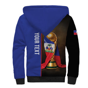 Personalized Afro Haiti Football 2026 Sherpa Hoodie Trophy Flag Pride Art