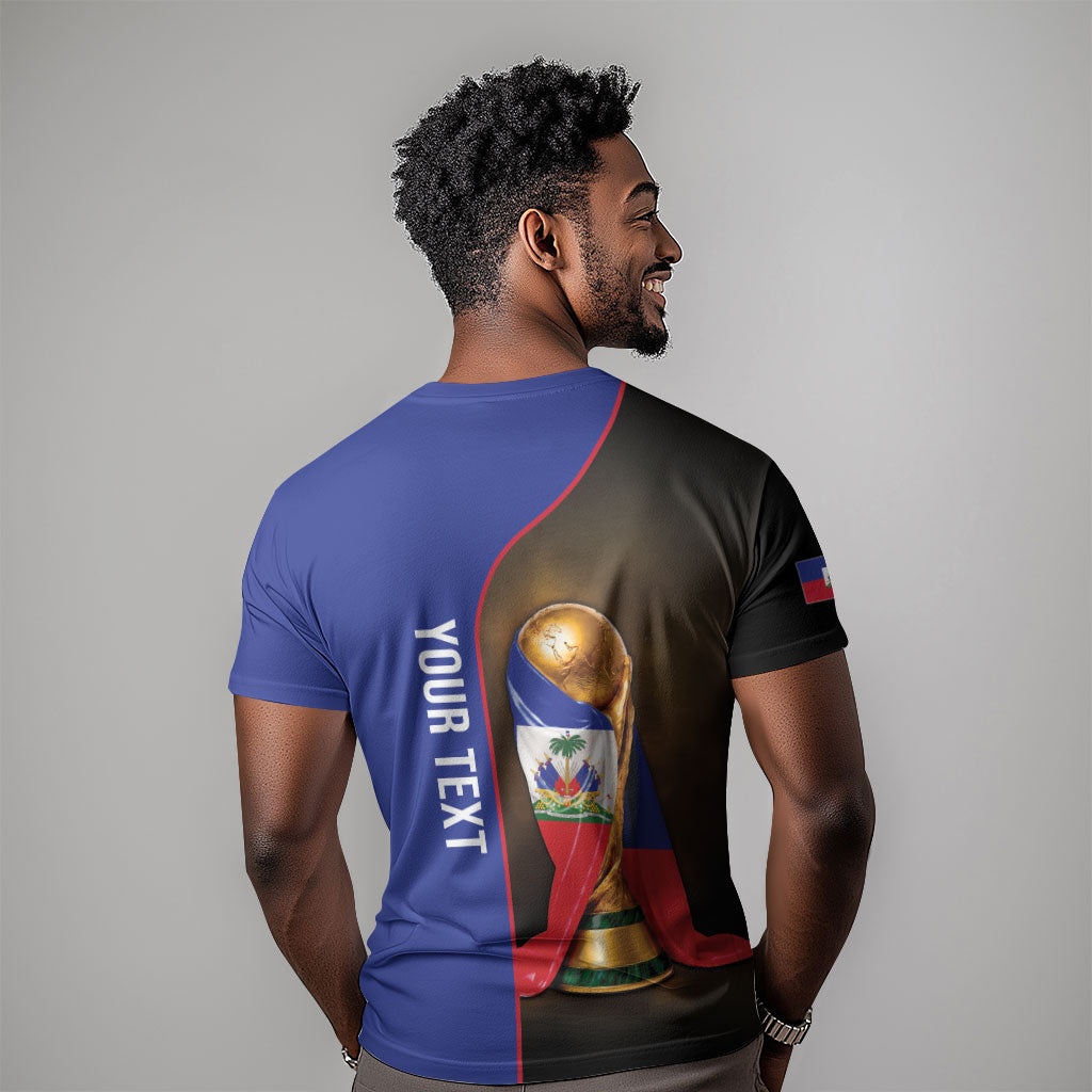 Personalized Afro Haiti Football 2026 T shirt Trophy Flag Pride Art