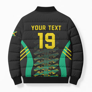 Custom Afro-Jamaicans Football Bomber Puffer Jacket Reggae Boyz Tribal Glory
