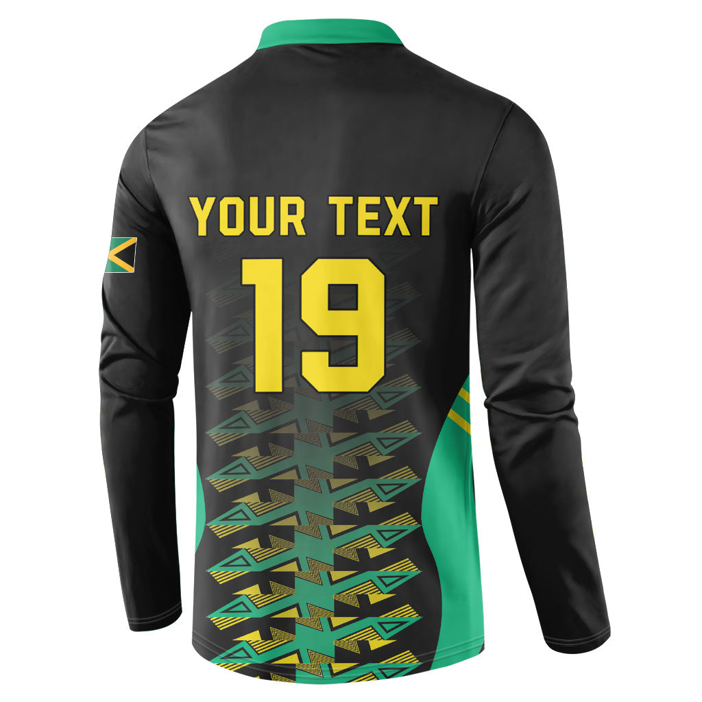 Custom Afro-Jamaicans Football Button Sweatshirt Reggae Boyz Tribal Glory