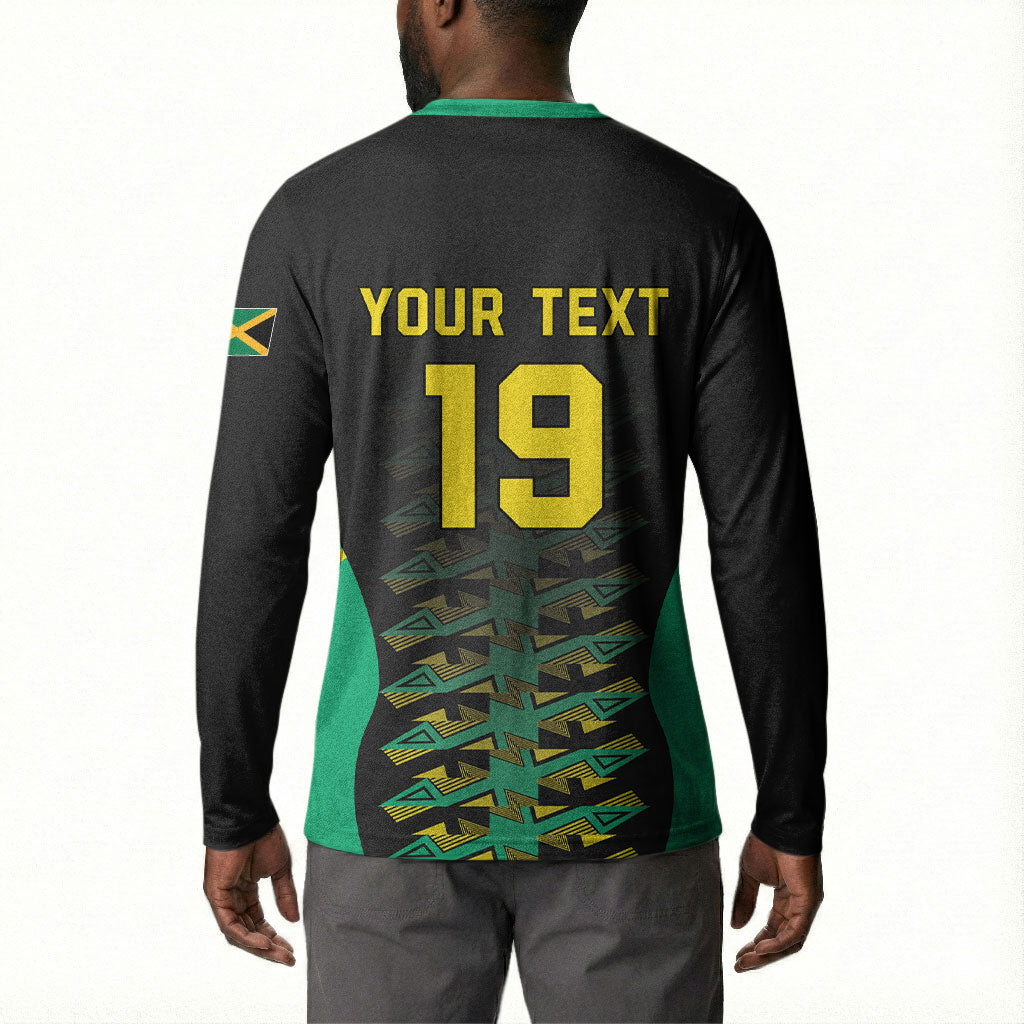 Custom Afro-Jamaicans Football Button Sweatshirt Reggae Boyz Tribal Glory
