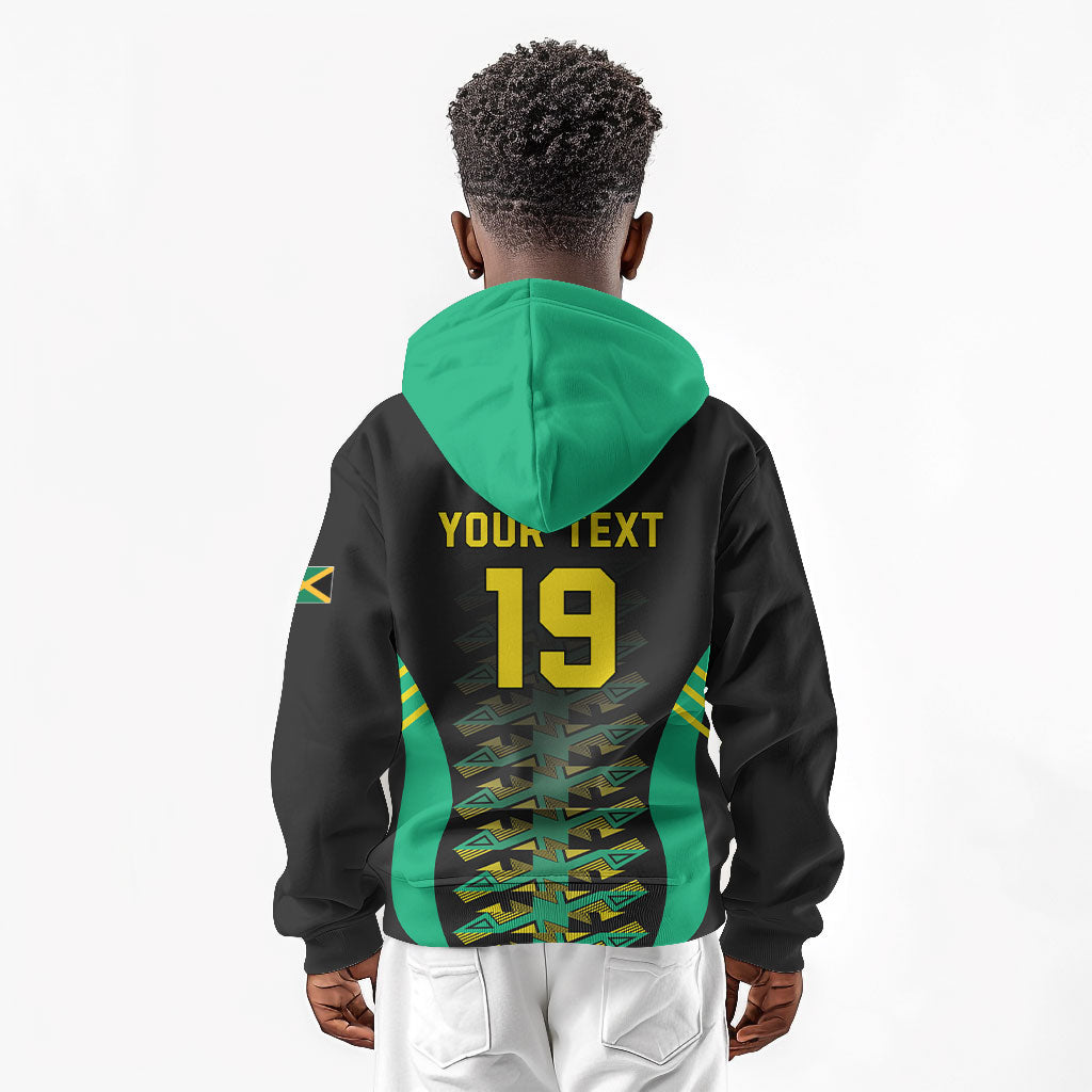 Custom Afro-Jamaicans Football Kid Hoodie Reggae Boyz Tribal Glory