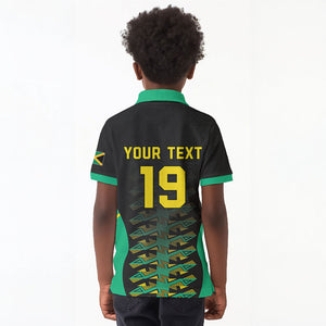 Custom Afro-Jamaicans Football Kid Polo Shirt Reggae Boyz Tribal Glory