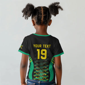 Custom Afro-Jamaicans Football Kid T shirt Reggae Boyz Tribal Glory
