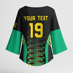 Custom Afro-Jamaicans Football Kimono Sleeve Blouse Reggae Boyz Tribal Glory