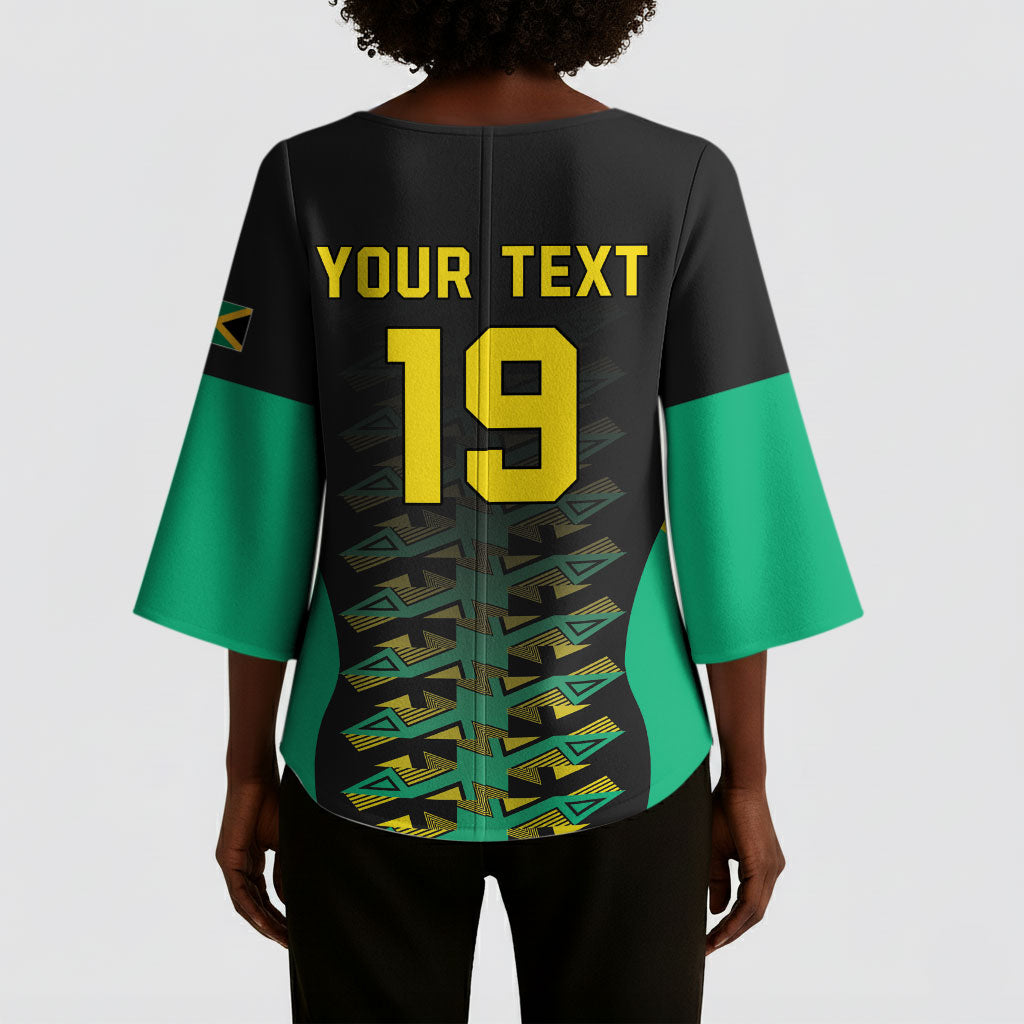 Custom Afro-Jamaicans Football Kimono Sleeve Blouse Reggae Boyz Tribal Glory
