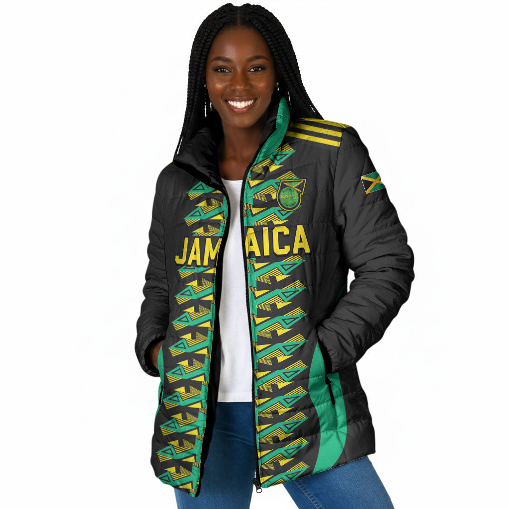Custom Afro-Jamaicans Football Padded Jacket Reggae Boyz Tribal Glory