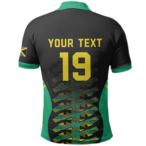 Custom Afro-Jamaicans Football Polo Shirt Reggae Boyz Tribal Glory