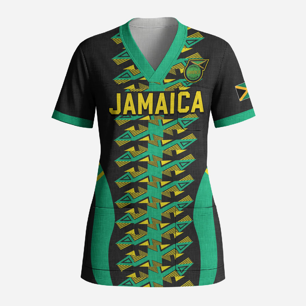 Custom Afro-Jamaicans Football Scrub Top Reggae Boyz Tribal Glory