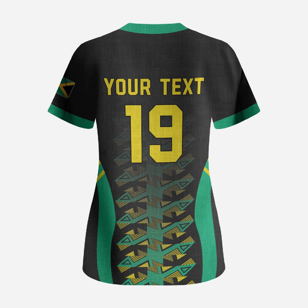 Custom Afro-Jamaicans Football Scrub Top Reggae Boyz Tribal Glory