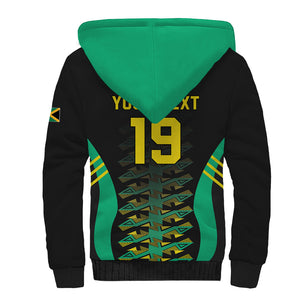 Custom Afro-Jamaicans Football Sherpa Hoodie Reggae Boyz Tribal Glory