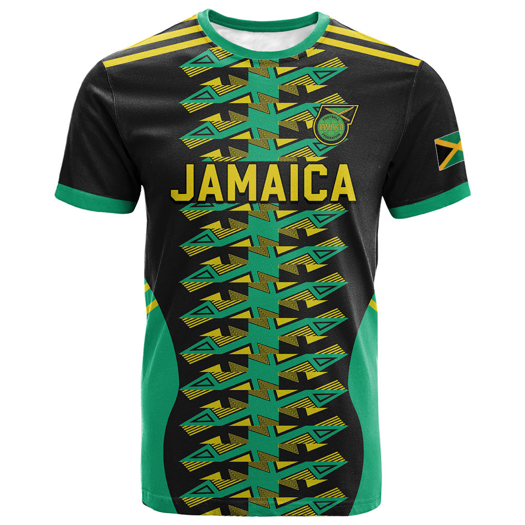Custom Afro-Jamaicans Football T shirt Reggae Boyz Tribal Glory