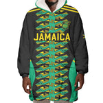 Custom Afro-Jamaicans Football Wearable Blanket Hoodie Reggae Boyz Tribal Glory