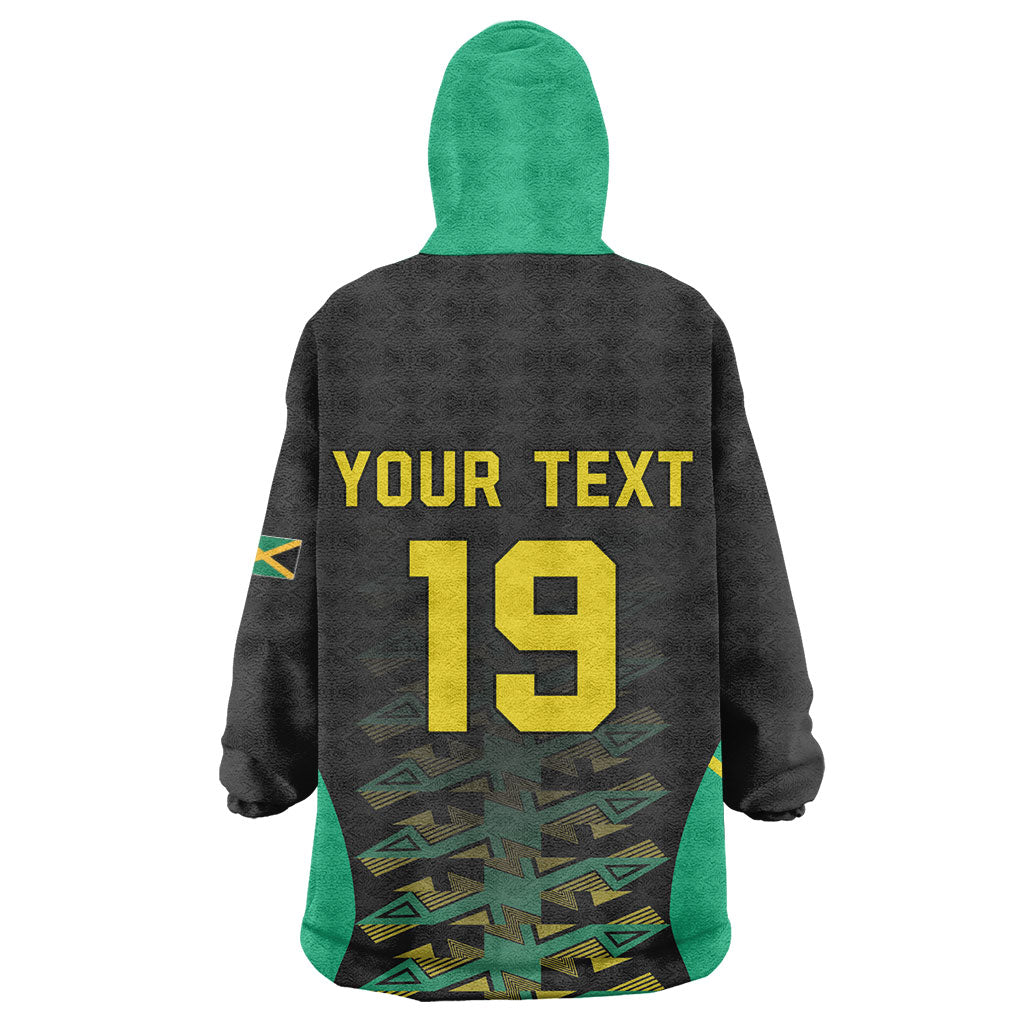 Custom Afro-Jamaicans Football Wearable Blanket Hoodie Reggae Boyz Tribal Glory