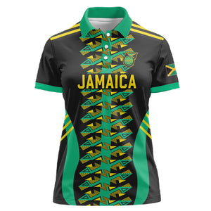 Custom Afro-Jamaicans Football Women Polo Shirt Reggae Boyz Tribal Glory