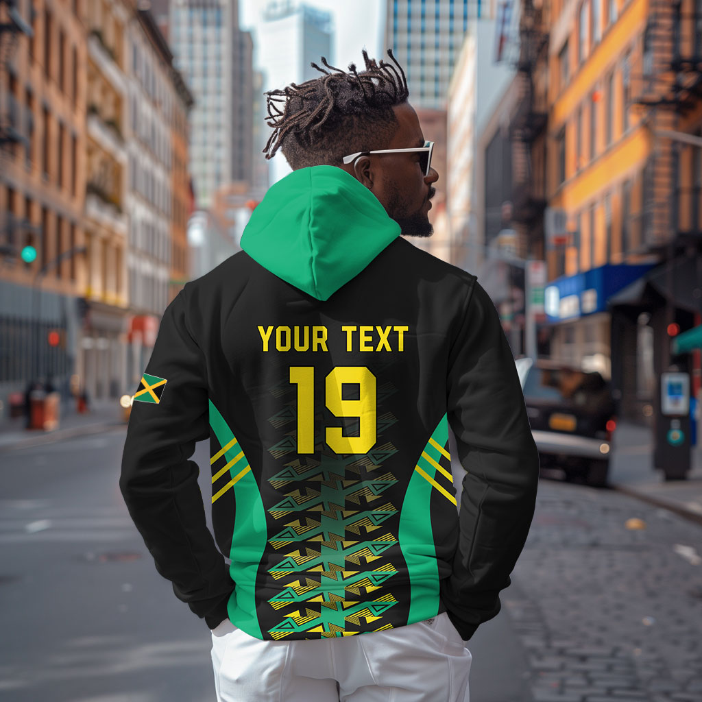 Custom Afro-Jamaicans Football Zip Hoodie Reggae Boyz Tribal Glory