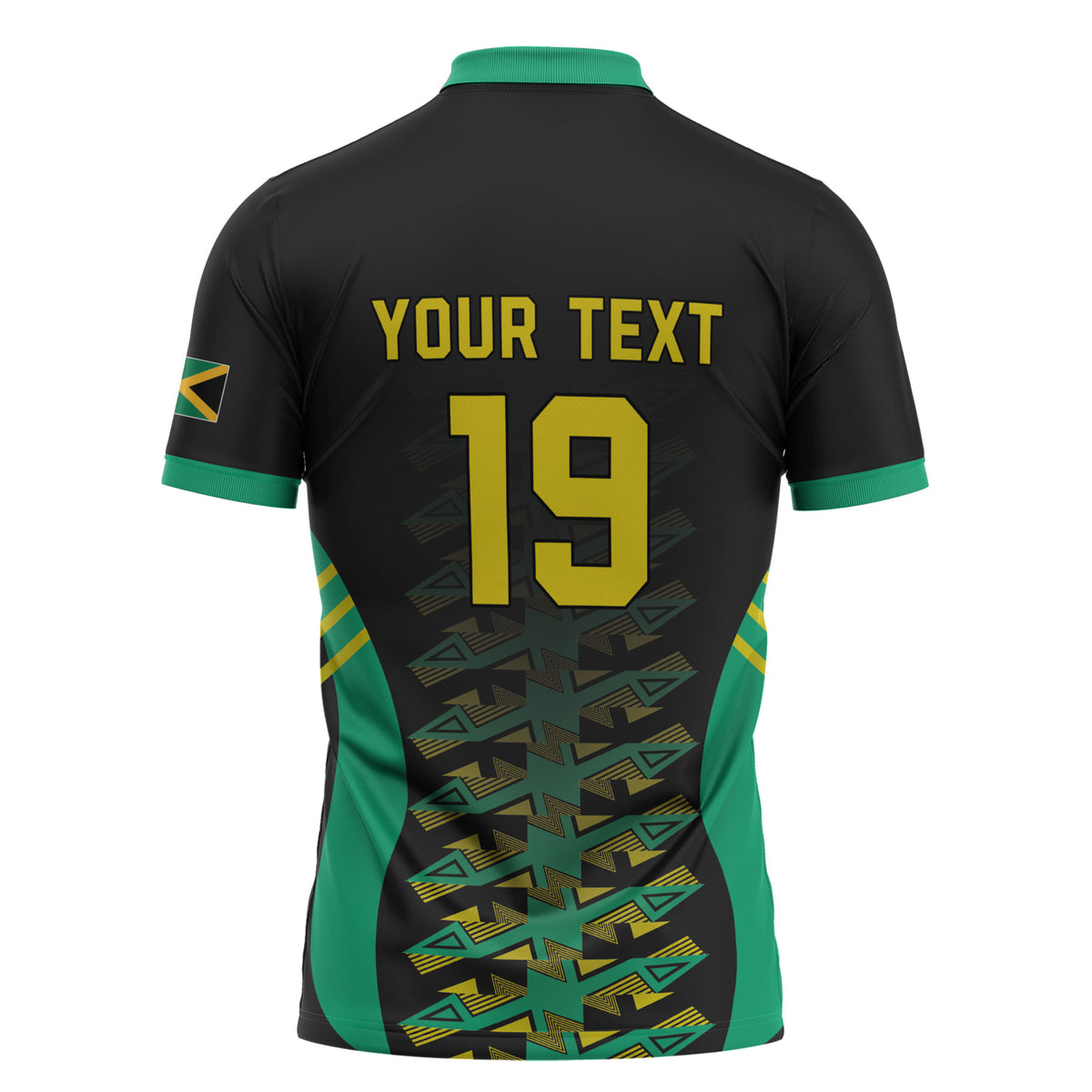 Custom Afro-Jamaicans Football Zipper Polo Shirt Reggae Boyz Tribal Glory