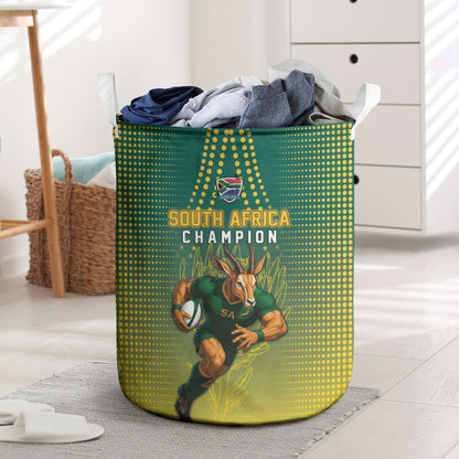 South Africa Rugby Laundry Basket Go Springboks Mascot Champion
