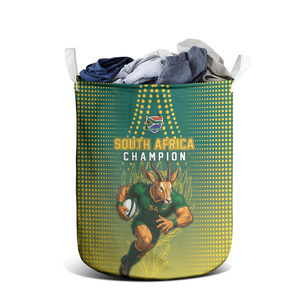 South Africa Rugby Laundry Basket Go Springboks Mascot Champion