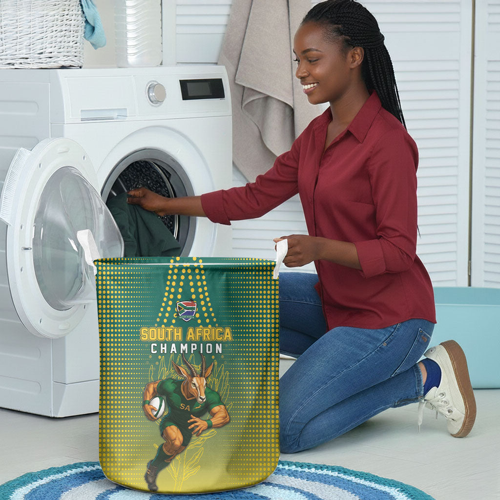 South Africa Rugby Laundry Basket Go Springboks Mascot Champion