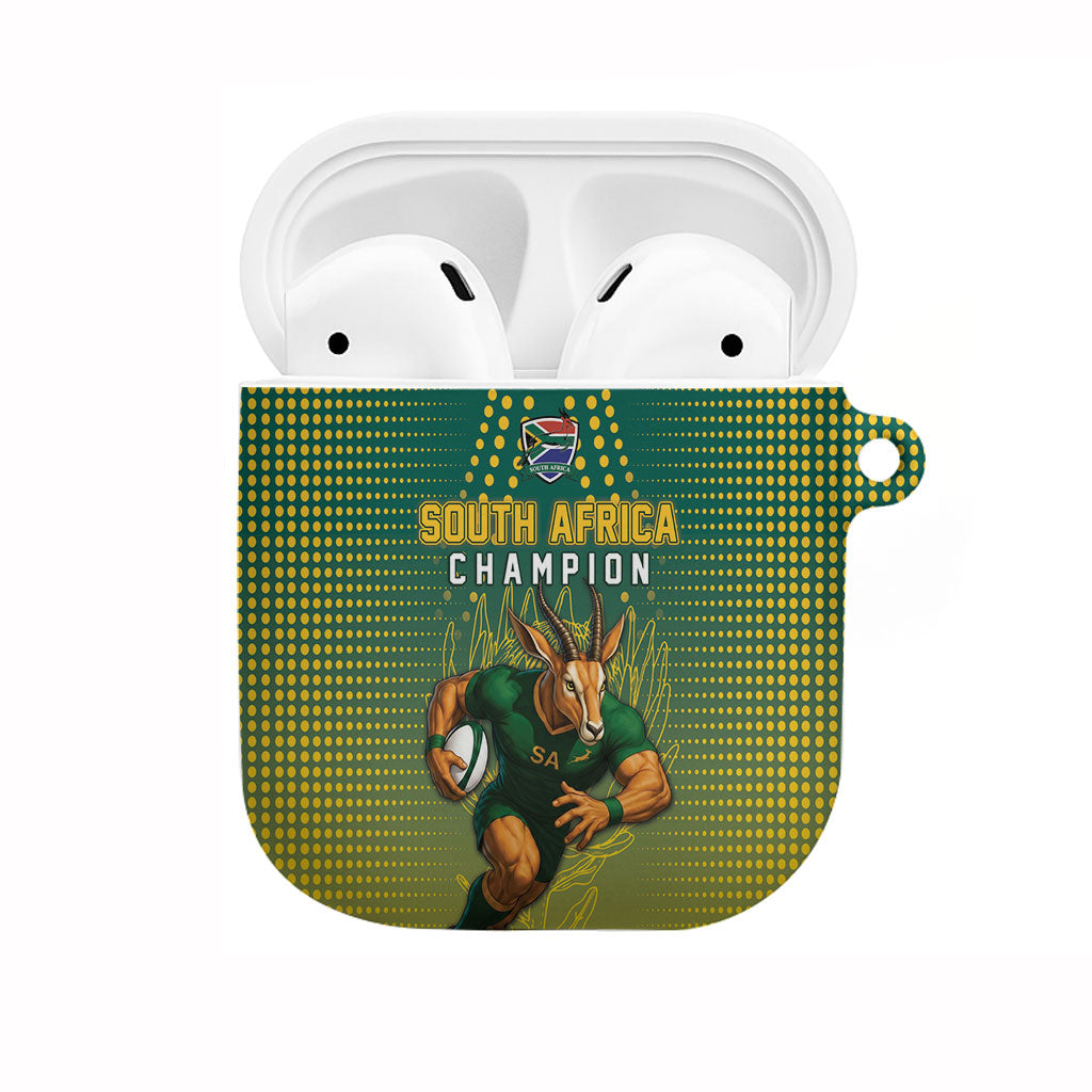 South Africa Rugby AirPods Case Go Springboks Mascot Champion