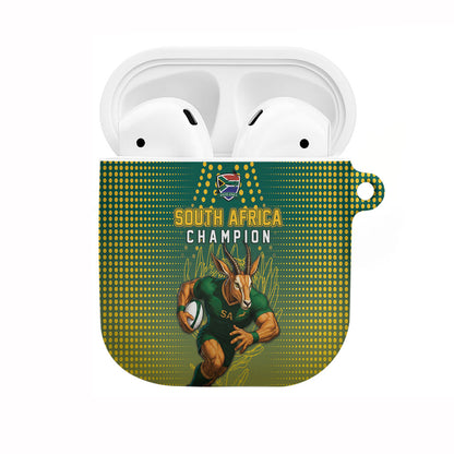 South Africa Rugby AirPods Case Go Springboks Mascot Champion