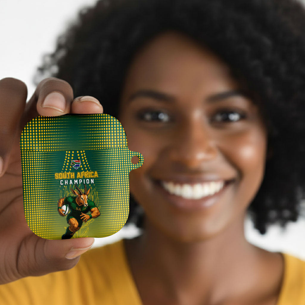 South Africa Rugby AirPods Case Go Springboks Mascot Champion