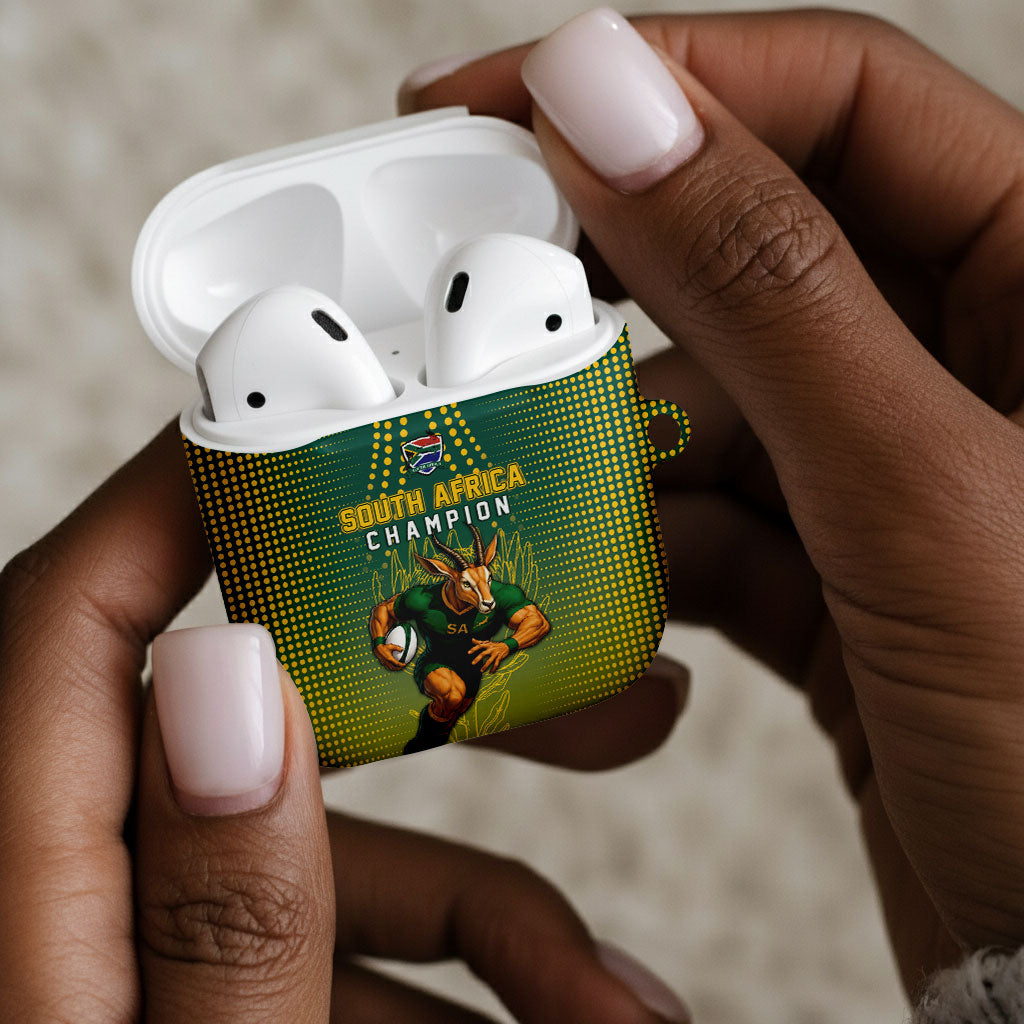 South Africa Rugby AirPods Case Go Springboks Mascot Champion