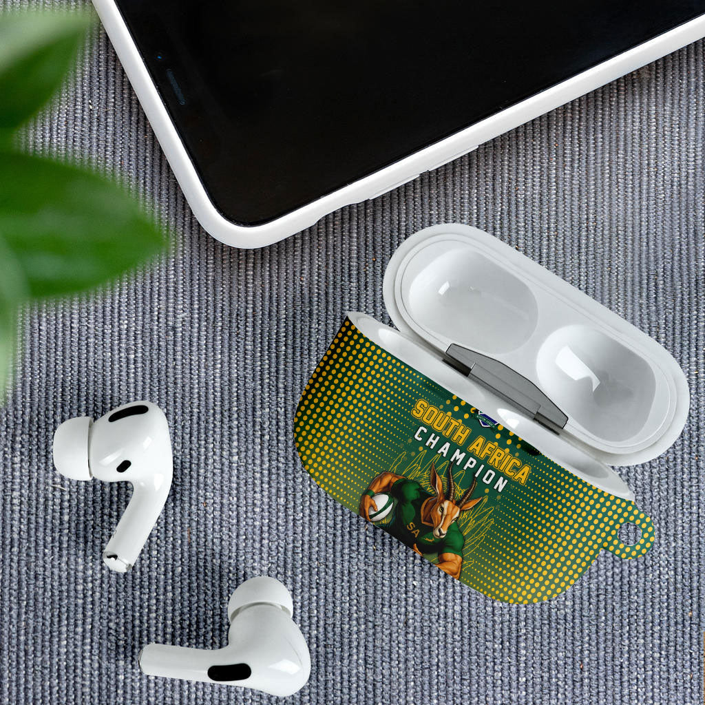 South Africa Rugby AirPods Case Go Springboks Mascot Champion