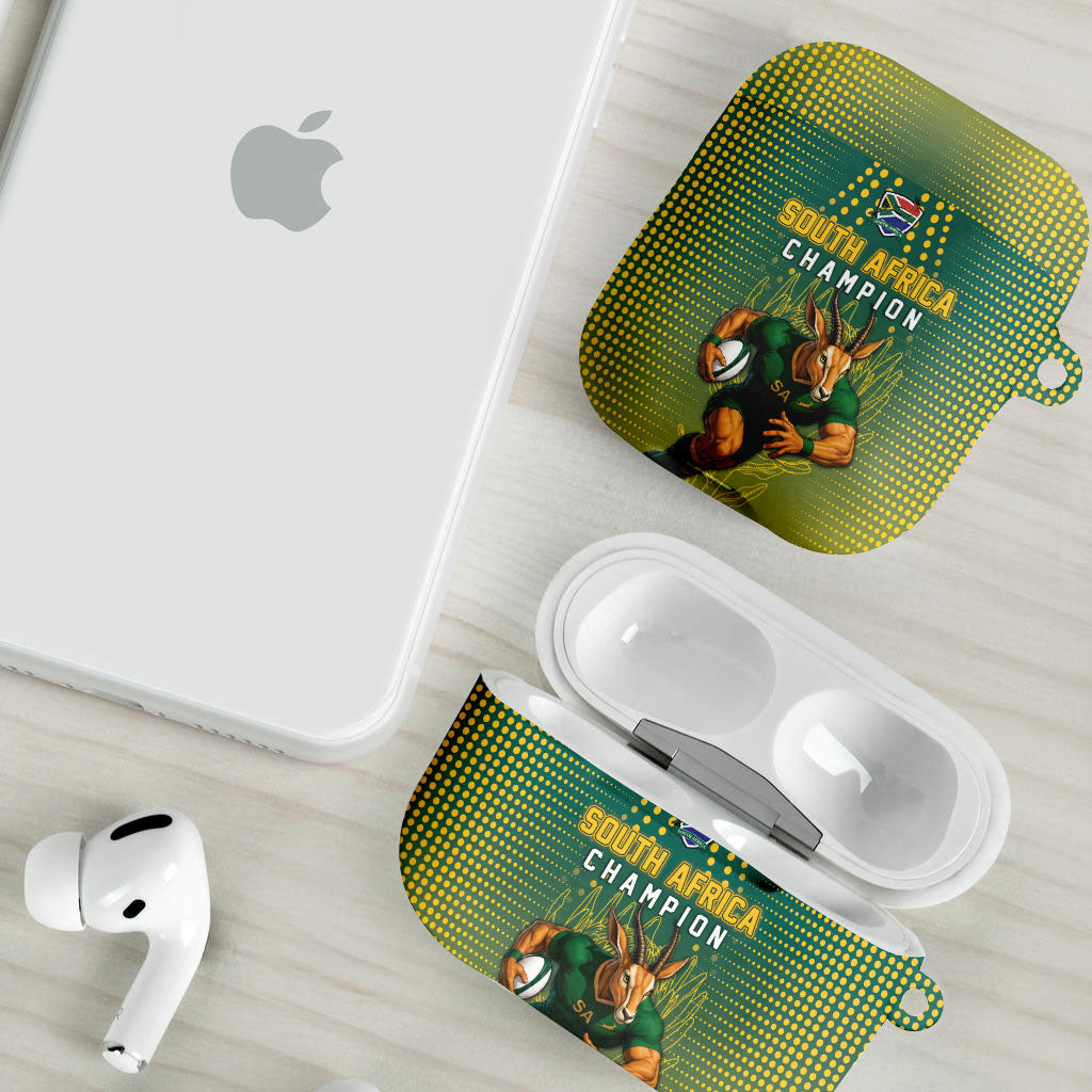 South Africa Rugby AirPods Case Go Springboks Mascot Champion