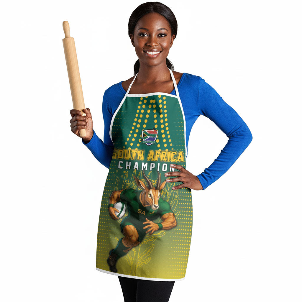 South Africa Rugby Apron Go Springboks Mascot Champion