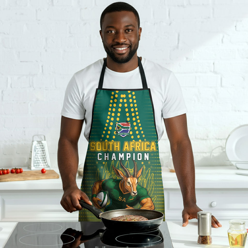 South Africa Rugby Apron Go Springboks Mascot Champion