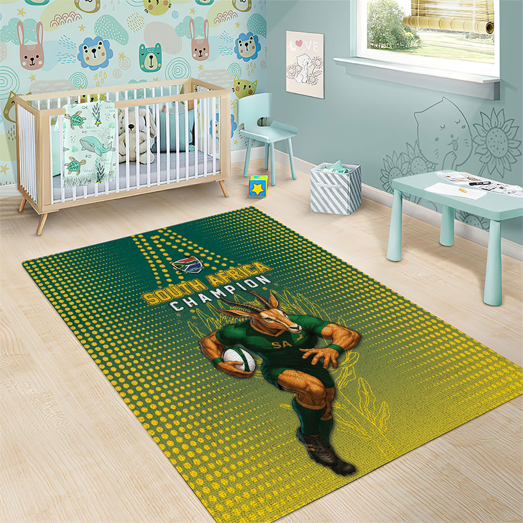South Africa Rugby Area Rug Go Springboks Mascot Champion