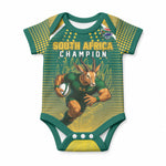Custom South Africa Rugby Baby Onesie Go Springboks Mascot Champion