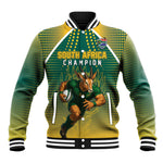 Custom South Africa Rugby Baseball Jacket Go Springboks Mascot Champion