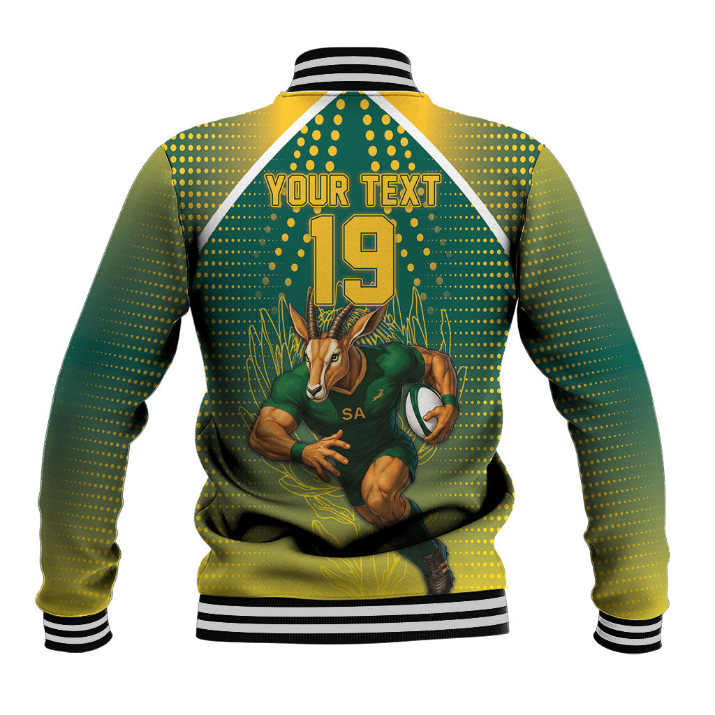 Custom South Africa Rugby Baseball Jacket Go Springboks Mascot Champion