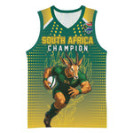 Custom South Africa Rugby Basketball Jersey Go Springboks Mascot Champion