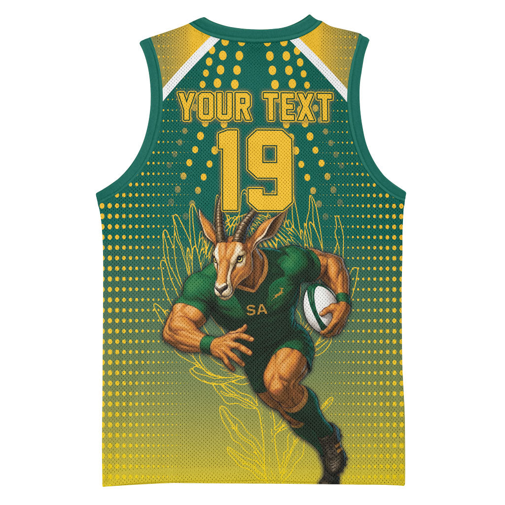 Custom South Africa Rugby Basketball Jersey Go Springboks Mascot Champion