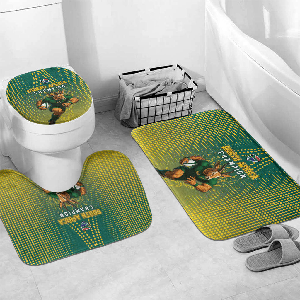 South Africa Rugby Bathroom Set Go Springboks Mascot Champion