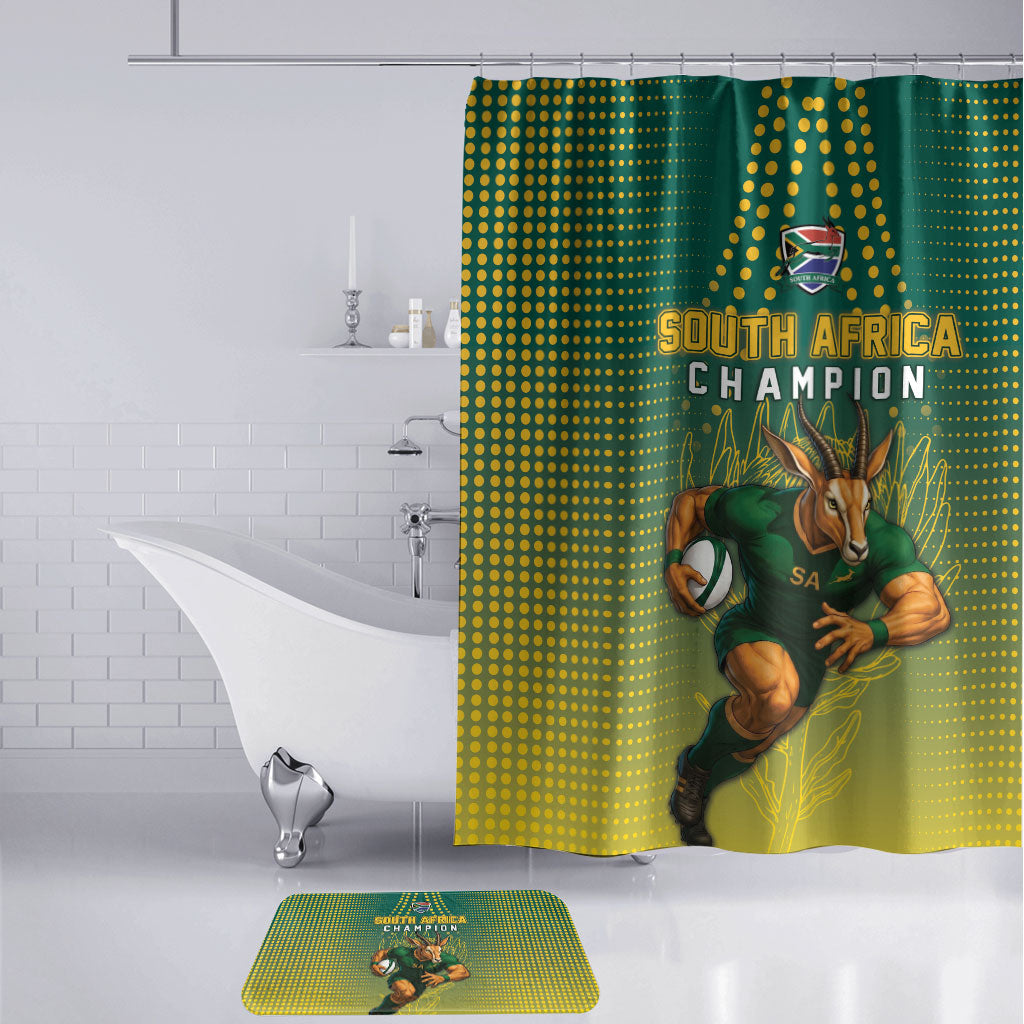 South Africa Rugby Bathroom Set Go Springboks Mascot Champion
