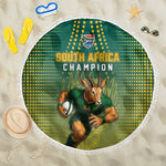South Africa Rugby Beach Blanket Go Springboks Mascot Champion