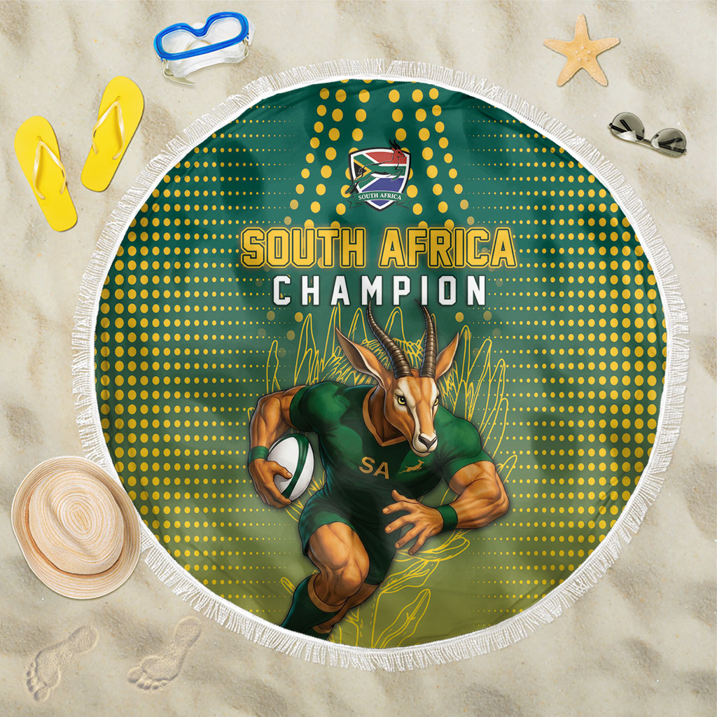 South Africa Rugby Beach Blanket Go Springboks Mascot Champion