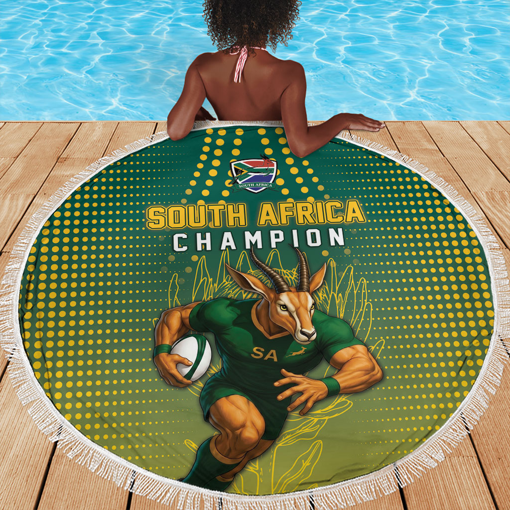 South Africa Rugby Beach Blanket Go Springboks Mascot Champion
