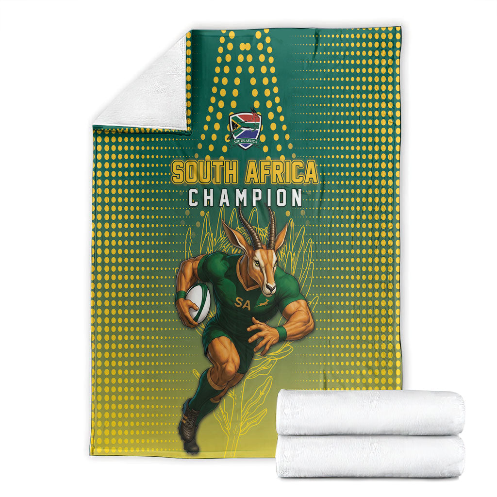 South Africa Rugby Blanket Go Springboks Mascot Champion